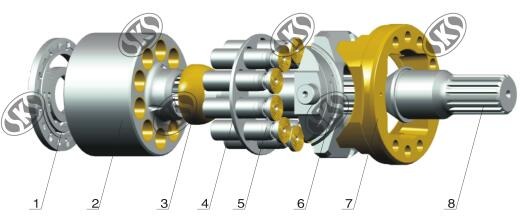 KOMATSU PC1.. Hydraulic Pump/Motor Spare-parts