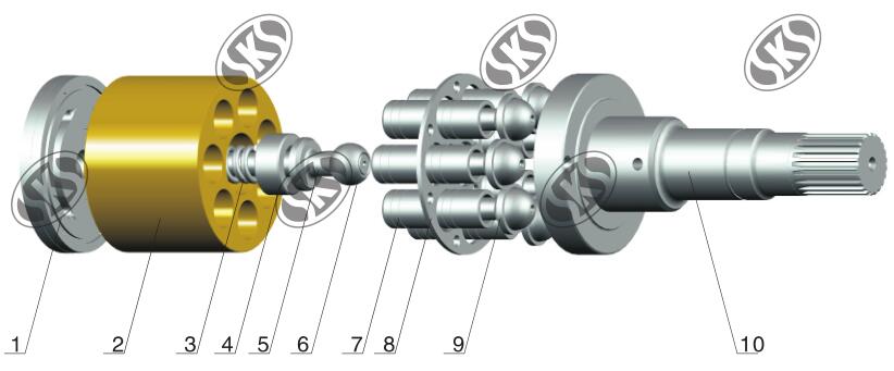 KOMATSU PC60-6 Swing Motor Hydraulic Pump/Motor Spare-parts