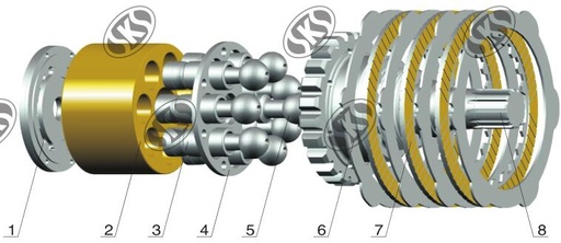KOMATSU PC120-6 Swing Motor Hydraulic Pump/Motor Spare-parts